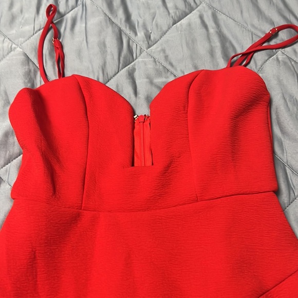 Hello Molly Red Ruffle Mini Dress - Picture 2 of 6